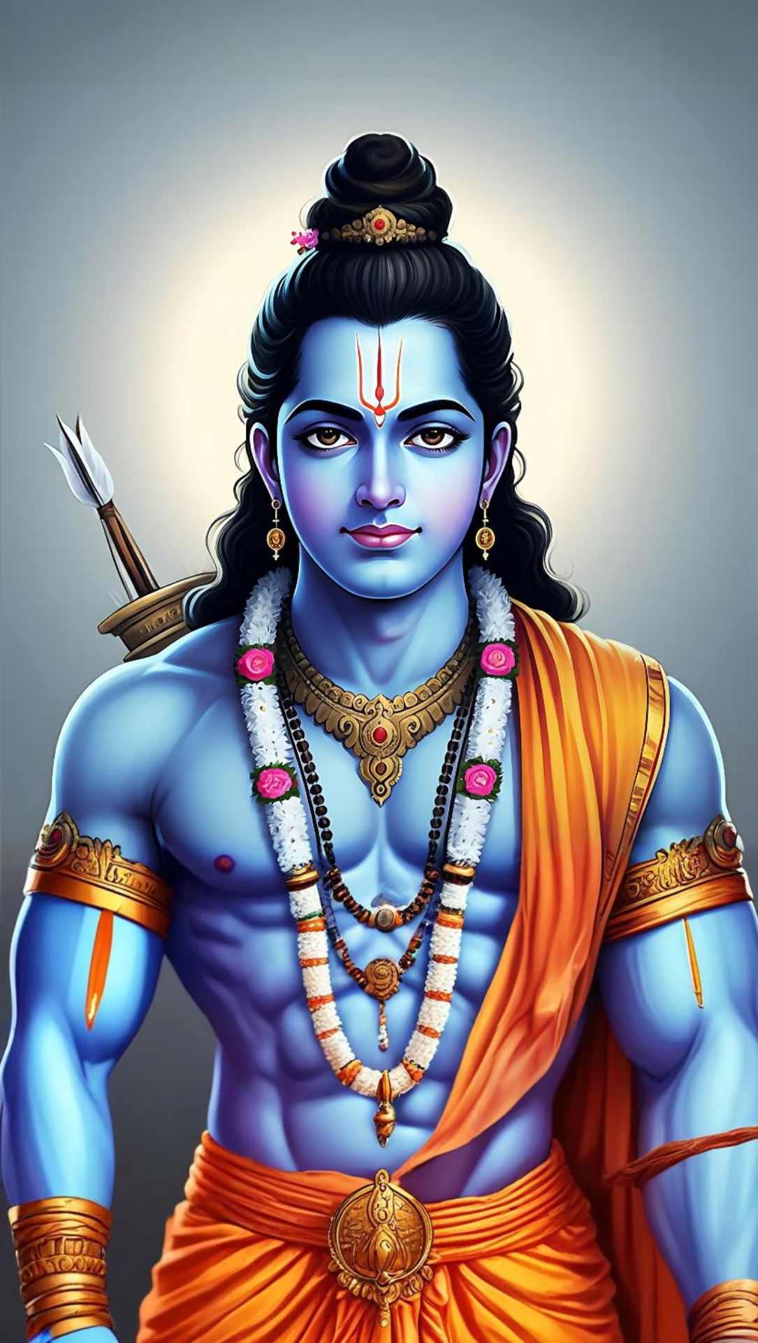 Lord Ram portrait with bow and arrow