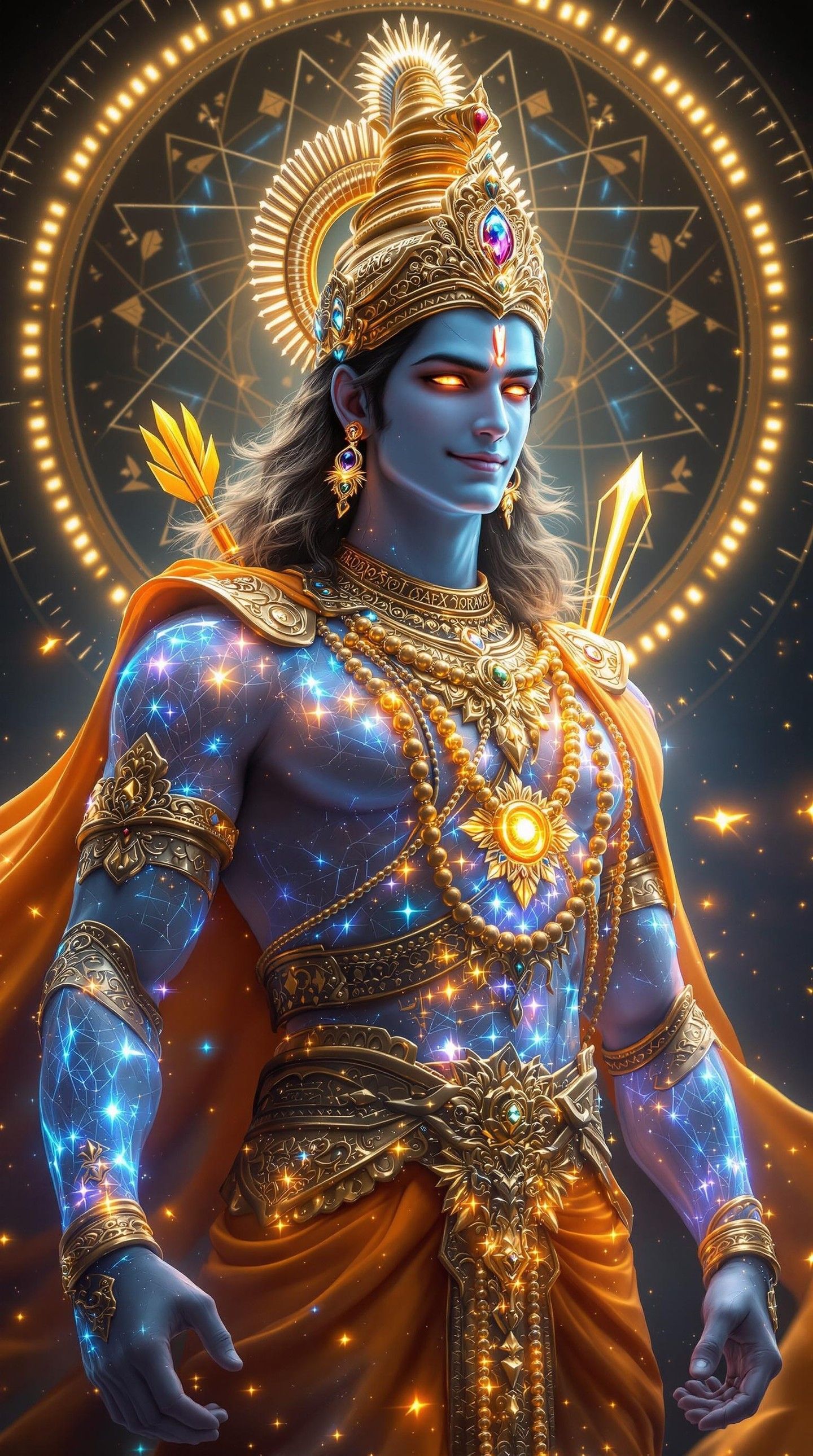 Divine Lord Ram with bow and arrow