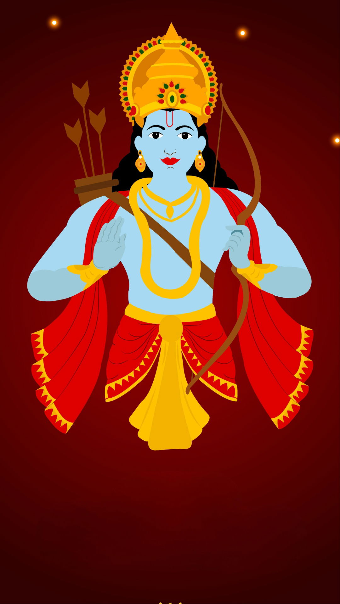 Lord Ram with bow and arrow
