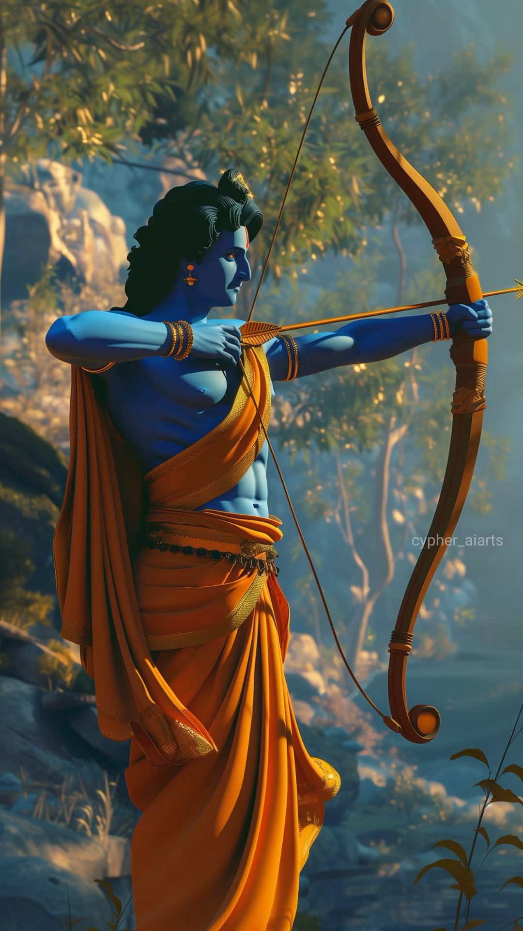 Lord Ram drawing his bow
