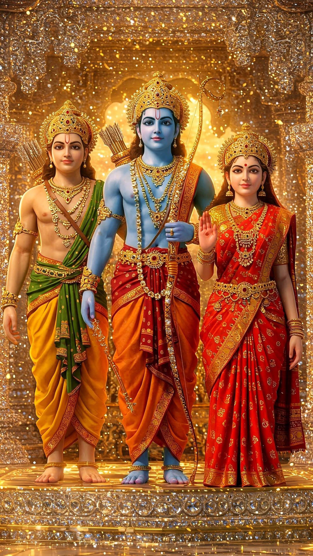 Ram Sita Lakshman divine family portrait