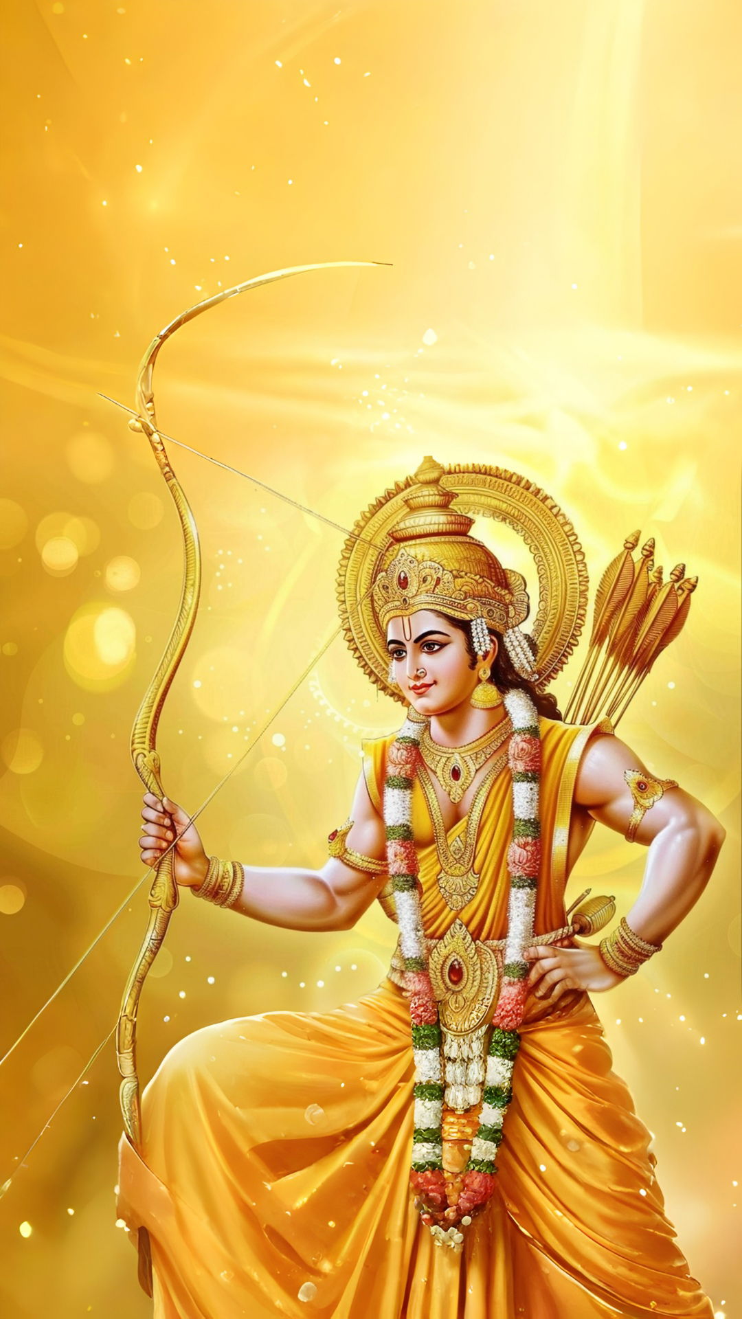 Lord Ram with bow and arrow