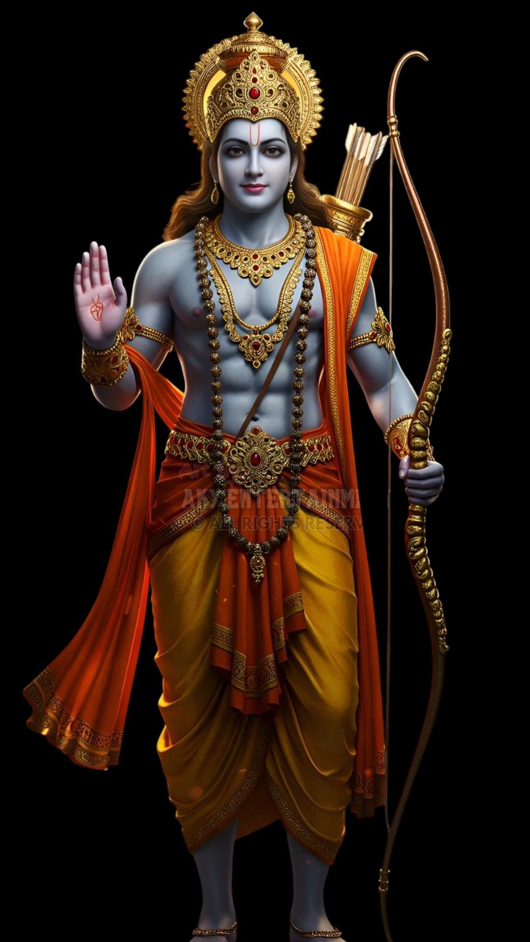 Lord Ram with bow and arrow