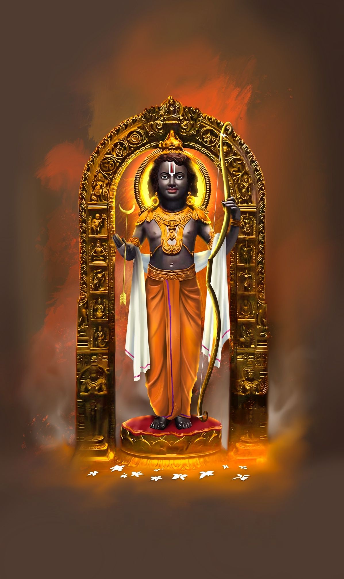 Lord Ram with bow and arrow