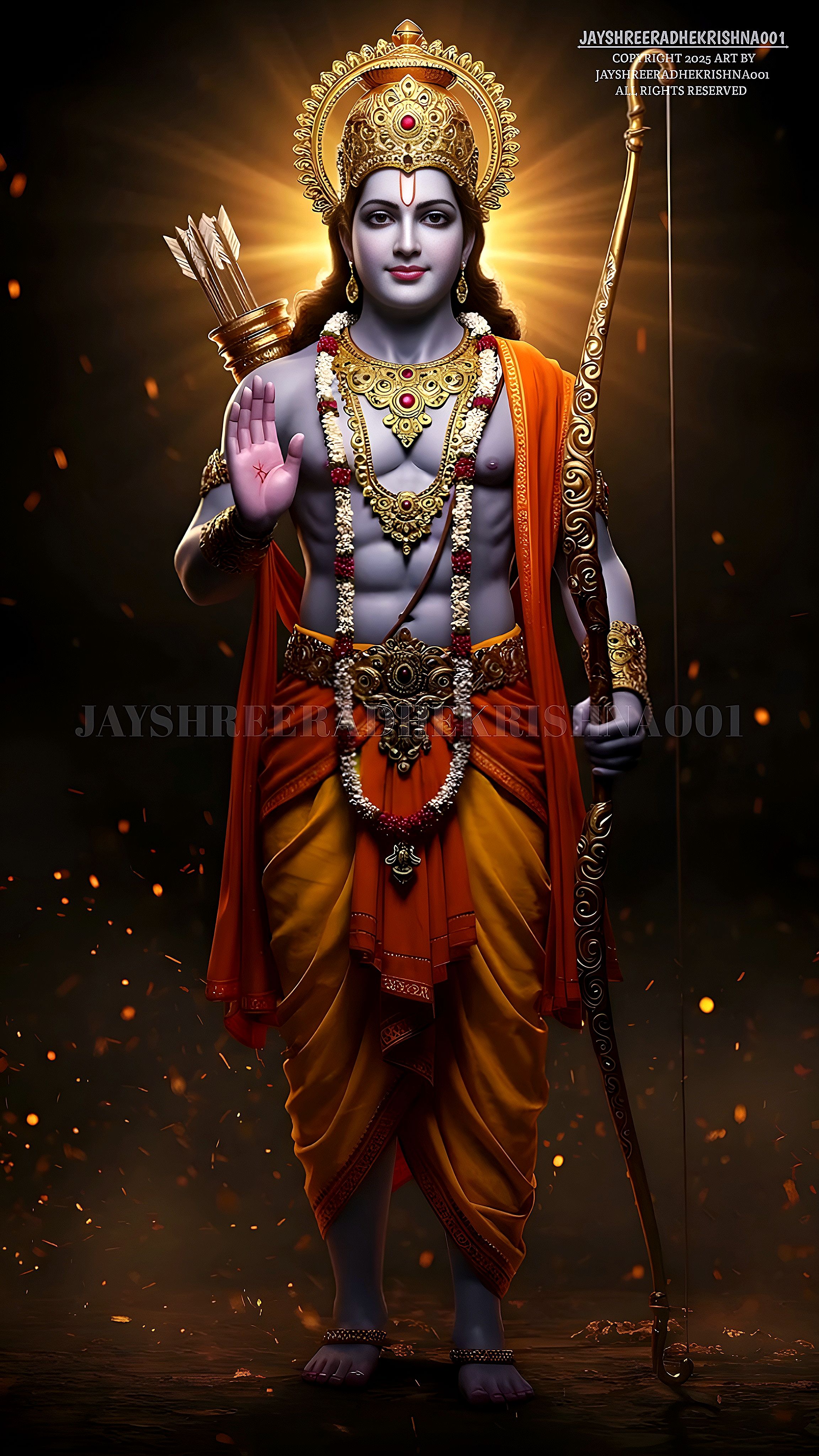 Lord Ram with bow and arrow
