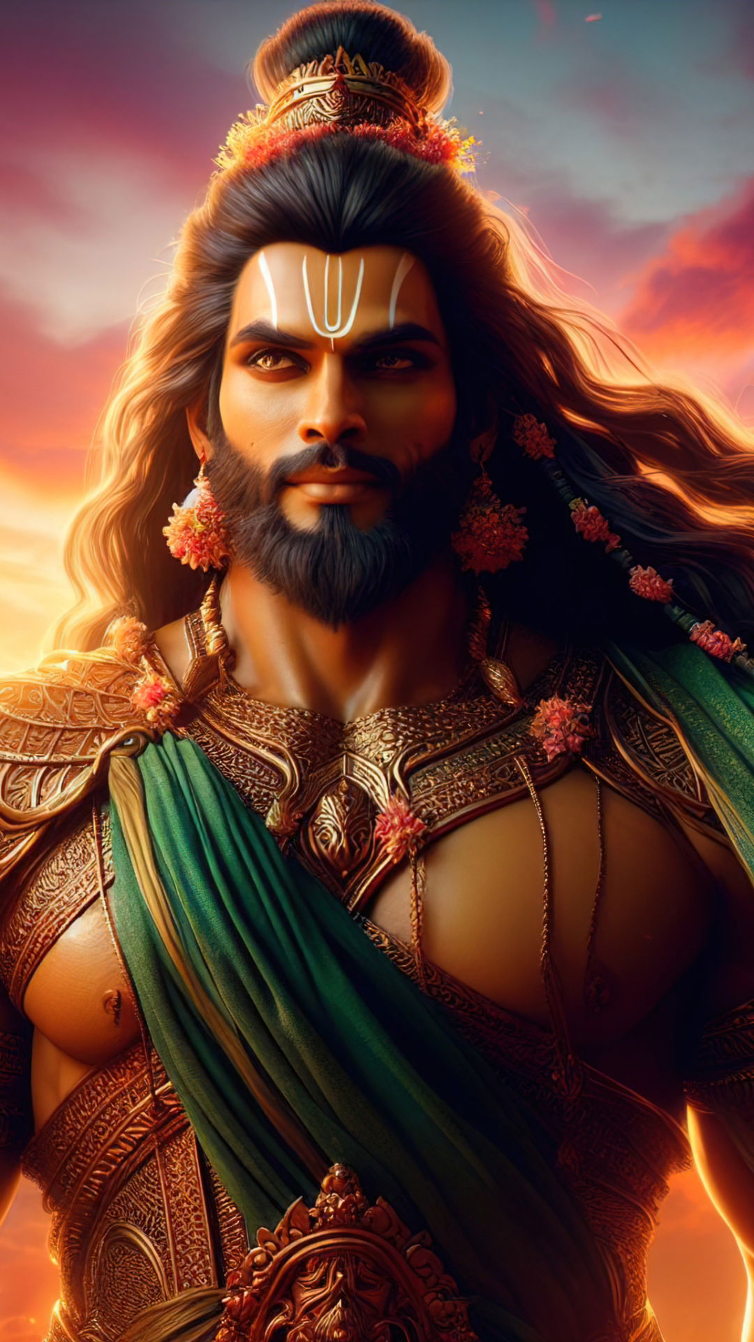 Lord Ram portrait majestic divine deity