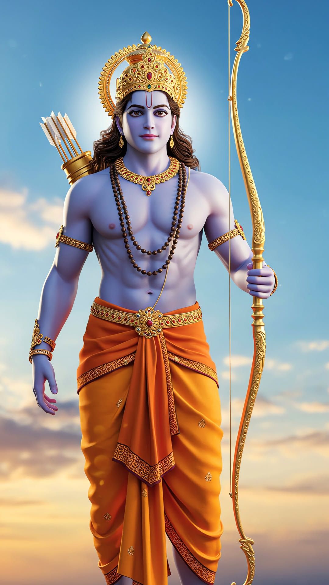 Lord Ram with bow and arrow