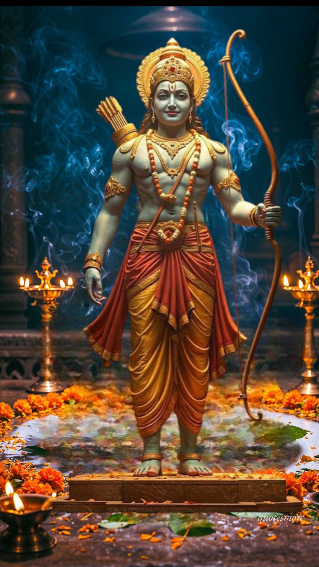 Lord Ram with bow and arrow