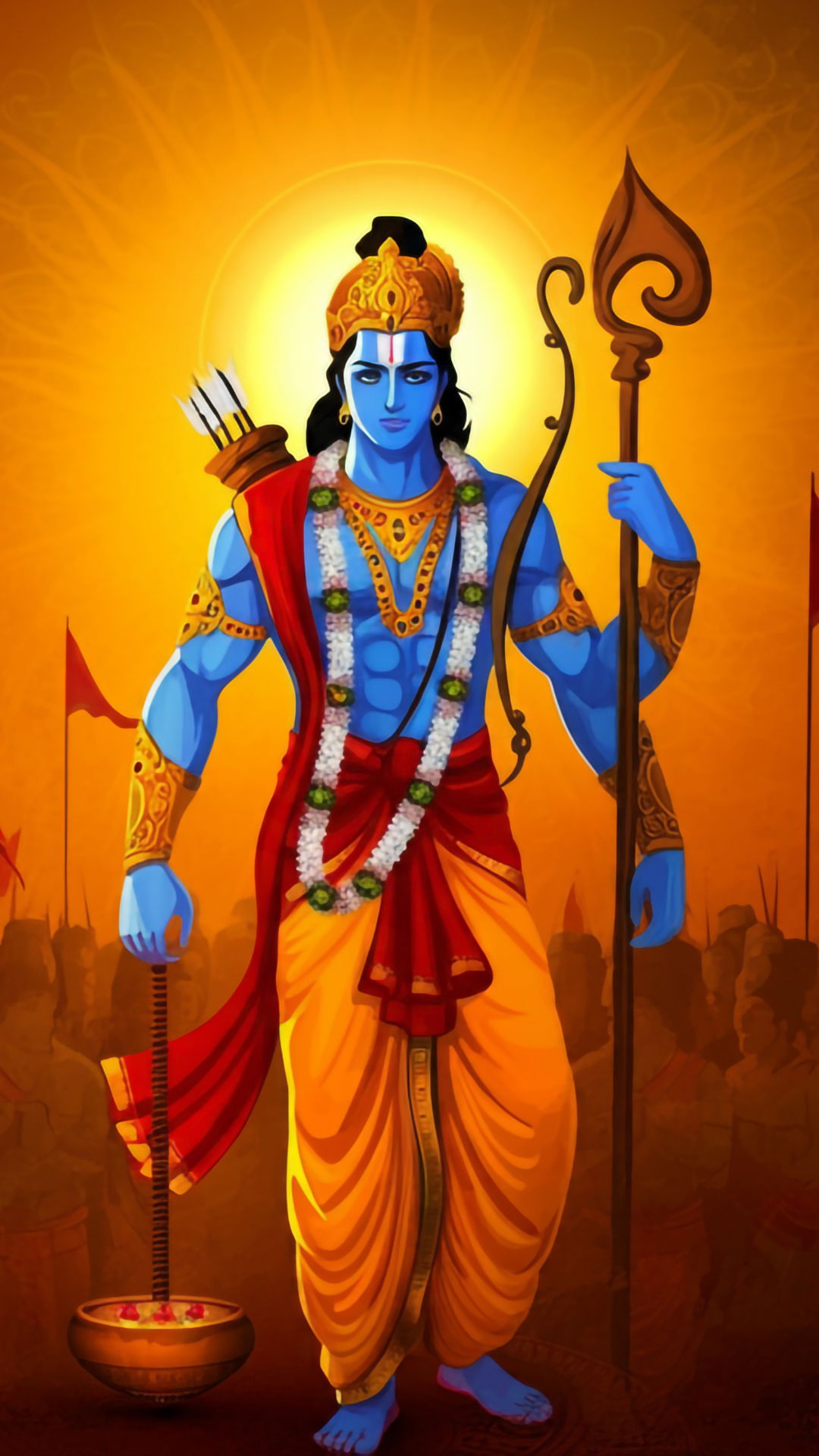 Lord Ram with bow and arrow