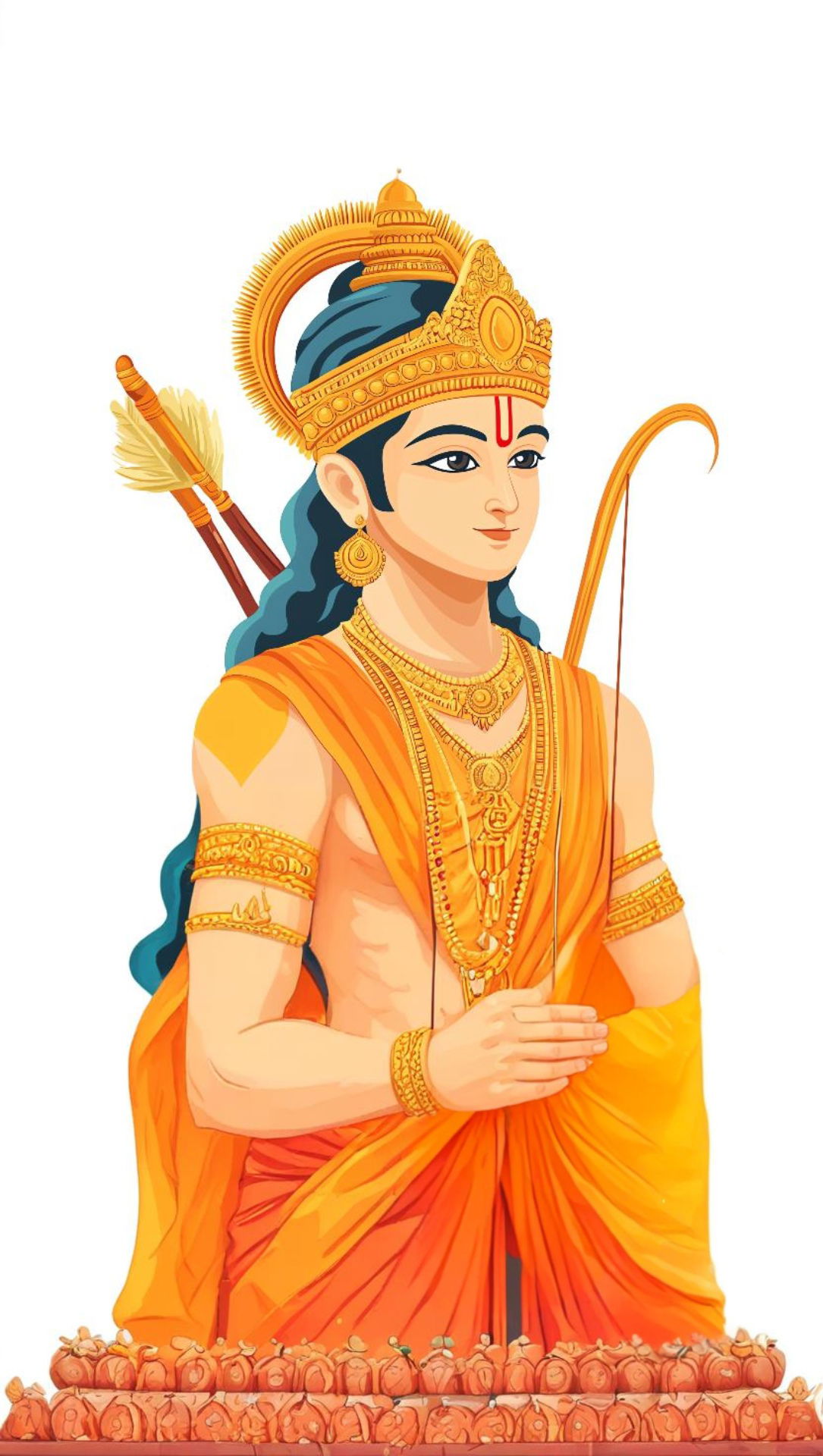 Lord Ram with bow and arrow