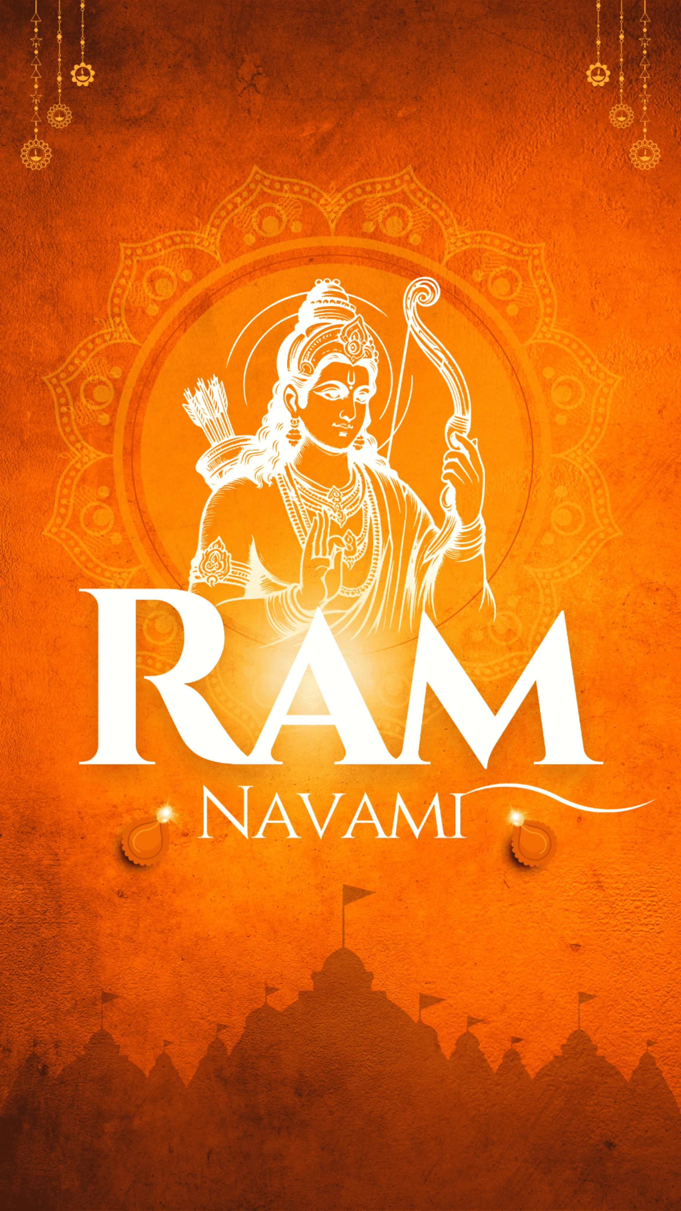 Lord Ram with bow and arrow