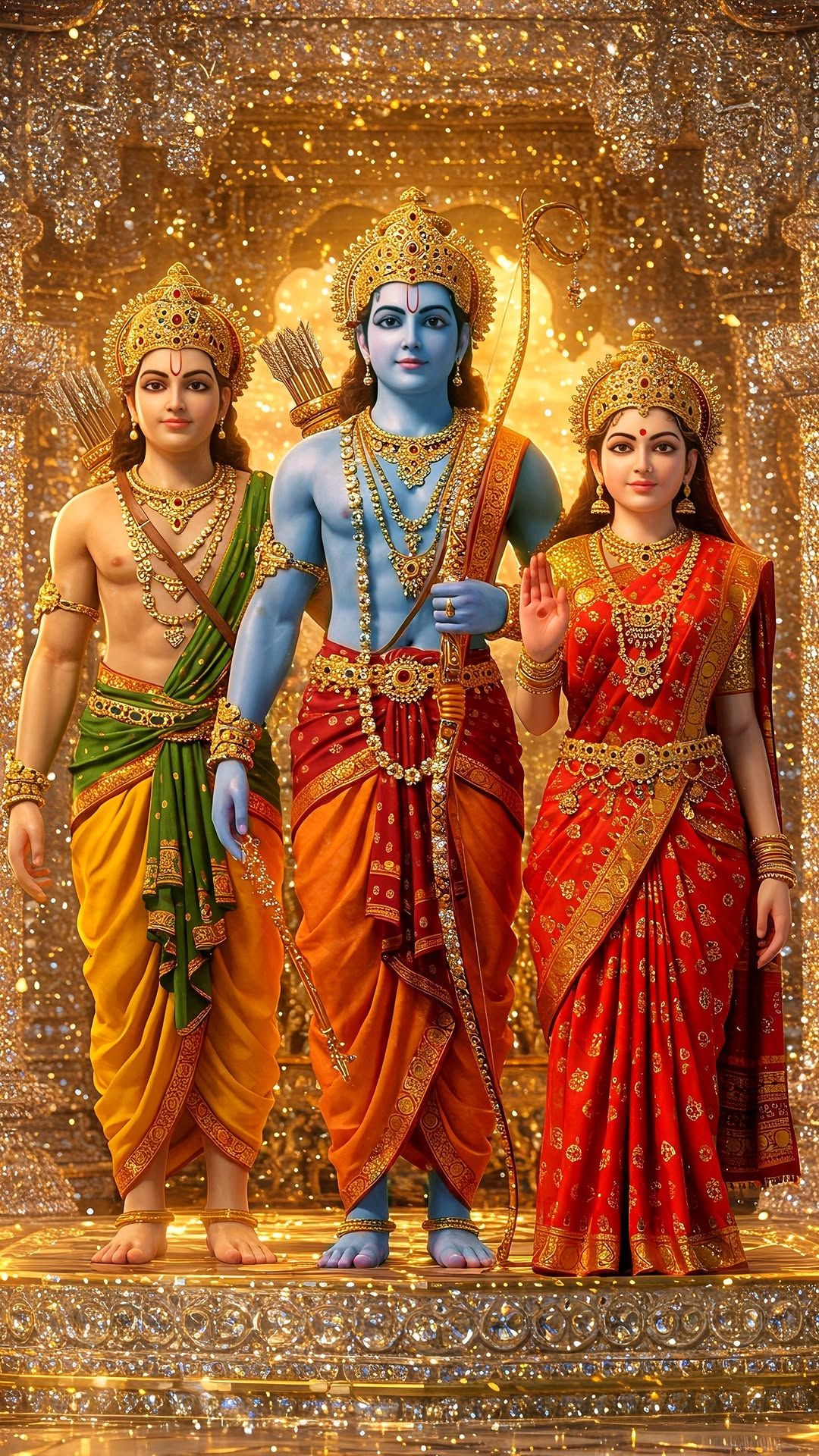 Lord Ram with Sita and Lakshman