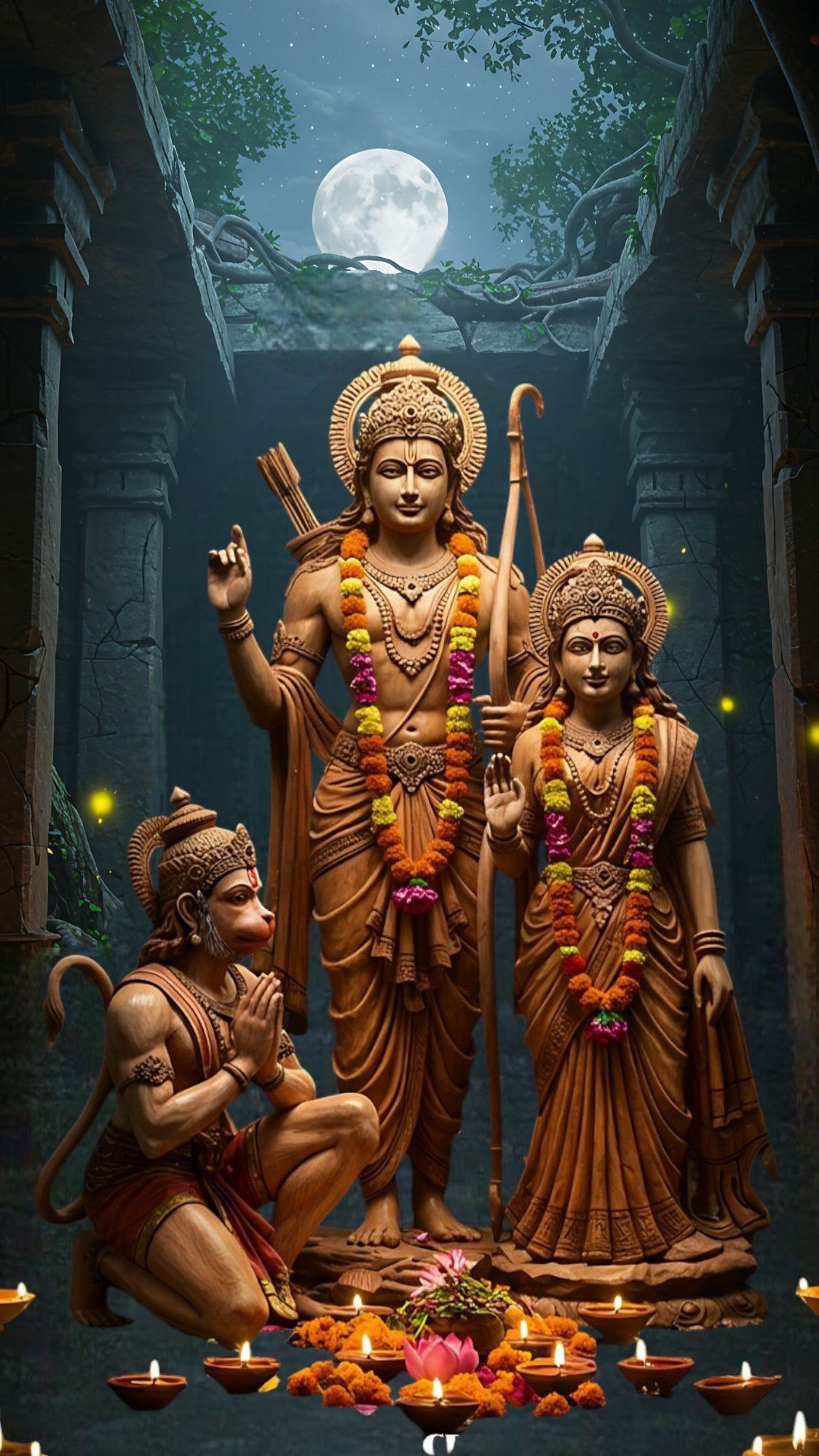 Ram Sita Hanuman divine darshan