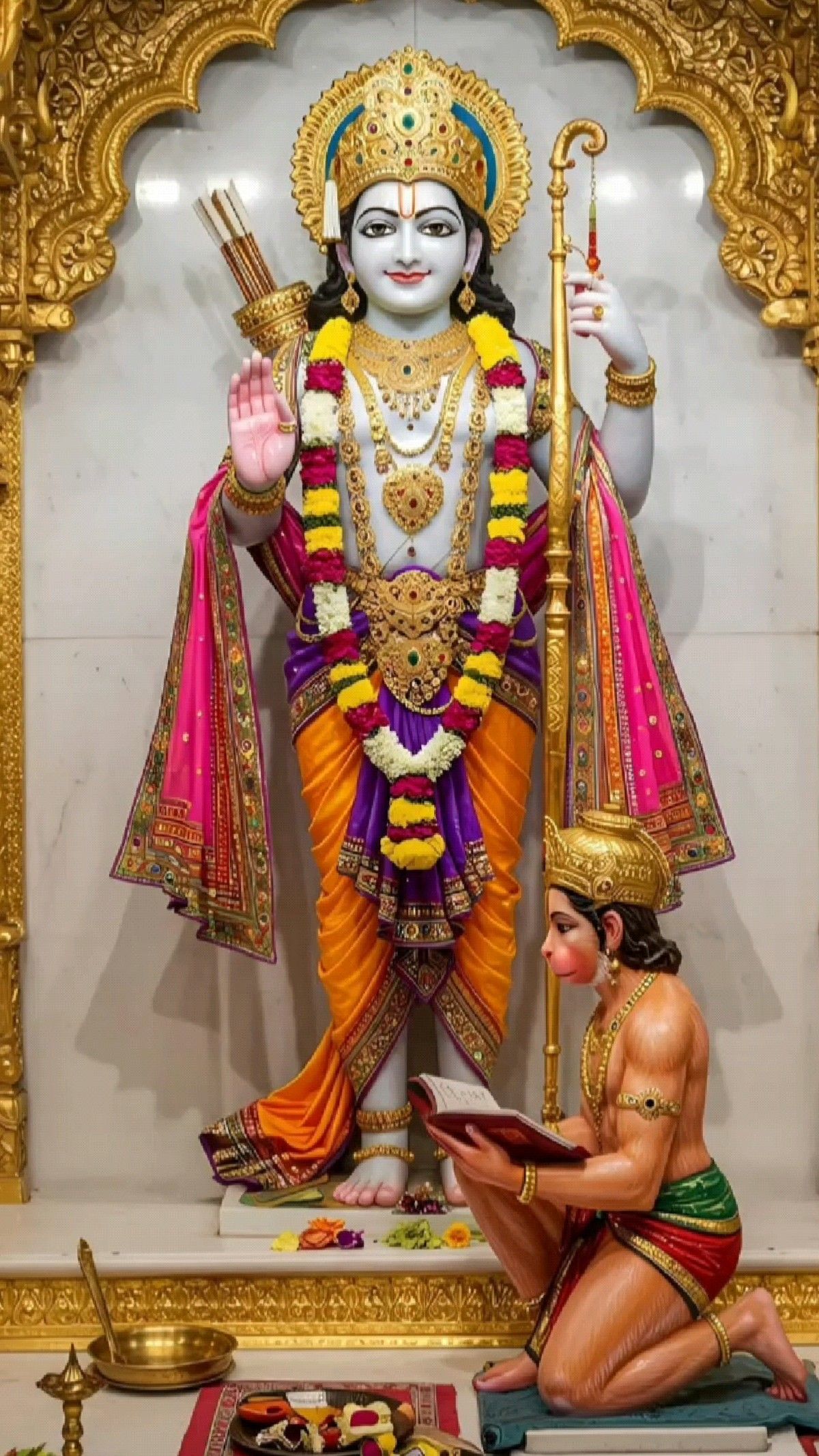 Lord Ram with Hanuman in temple