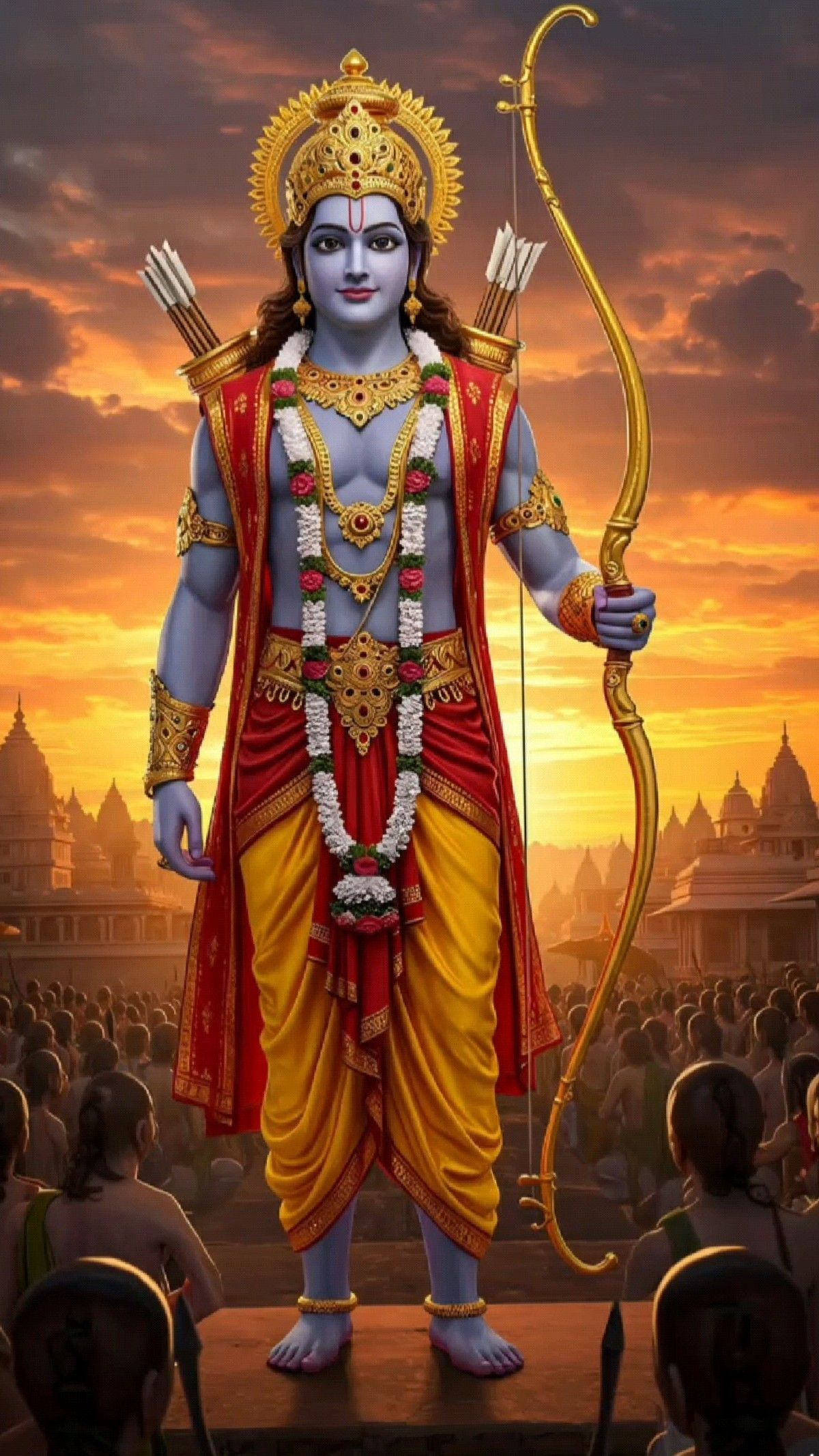 Lord Ram with bow, divine protector