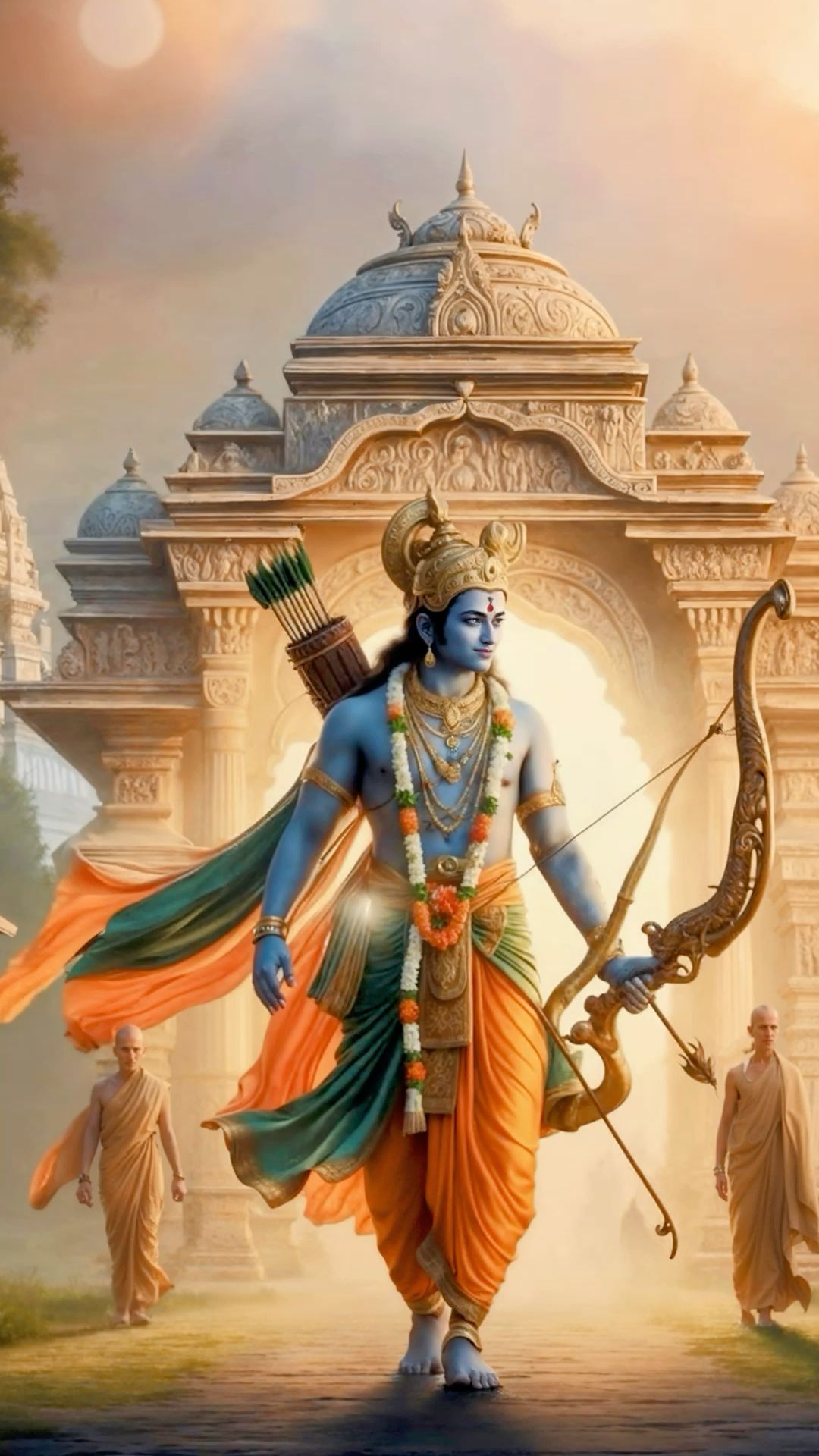 Lord Ram with bow and arrow returns