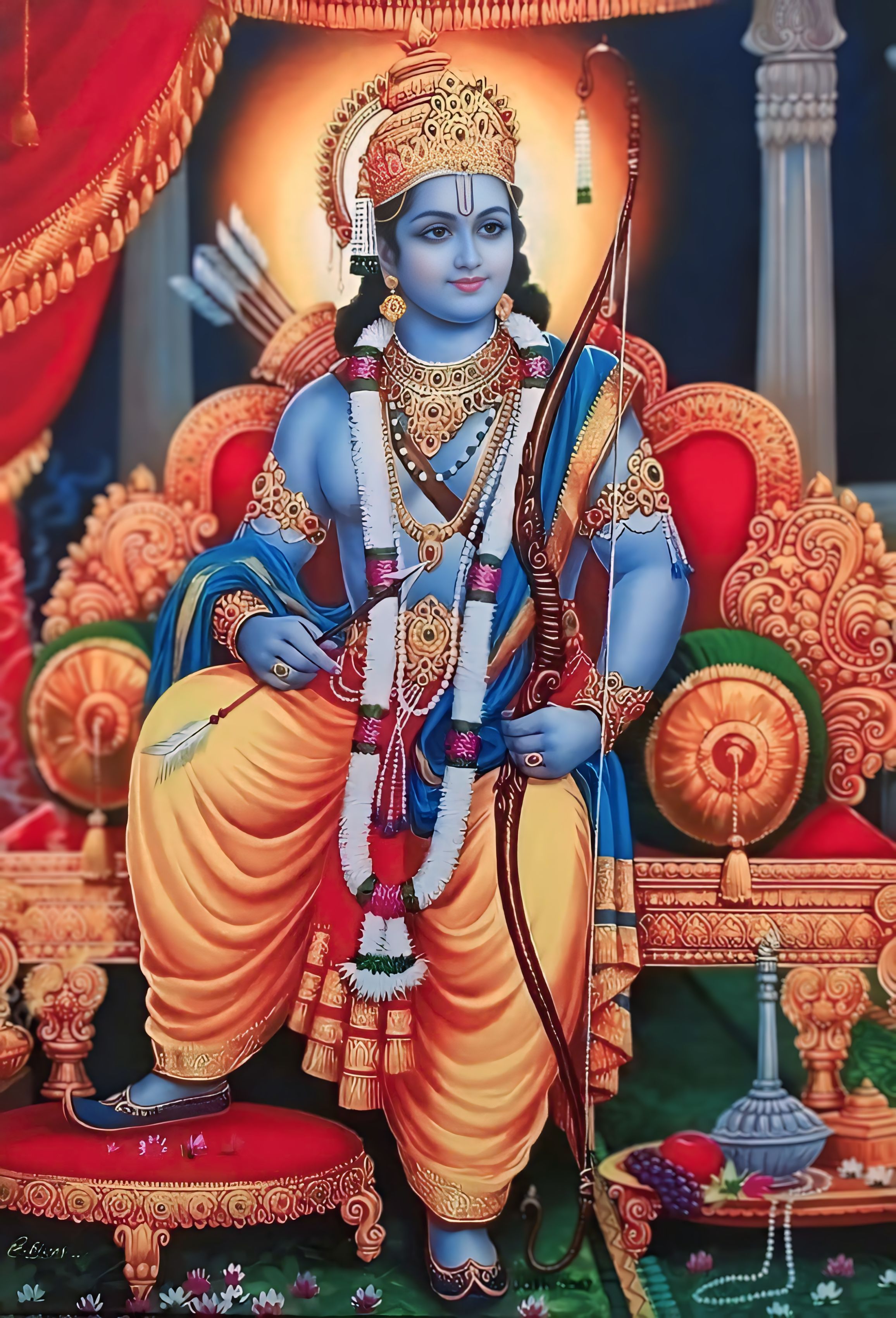 Lord Ram seated on his throne