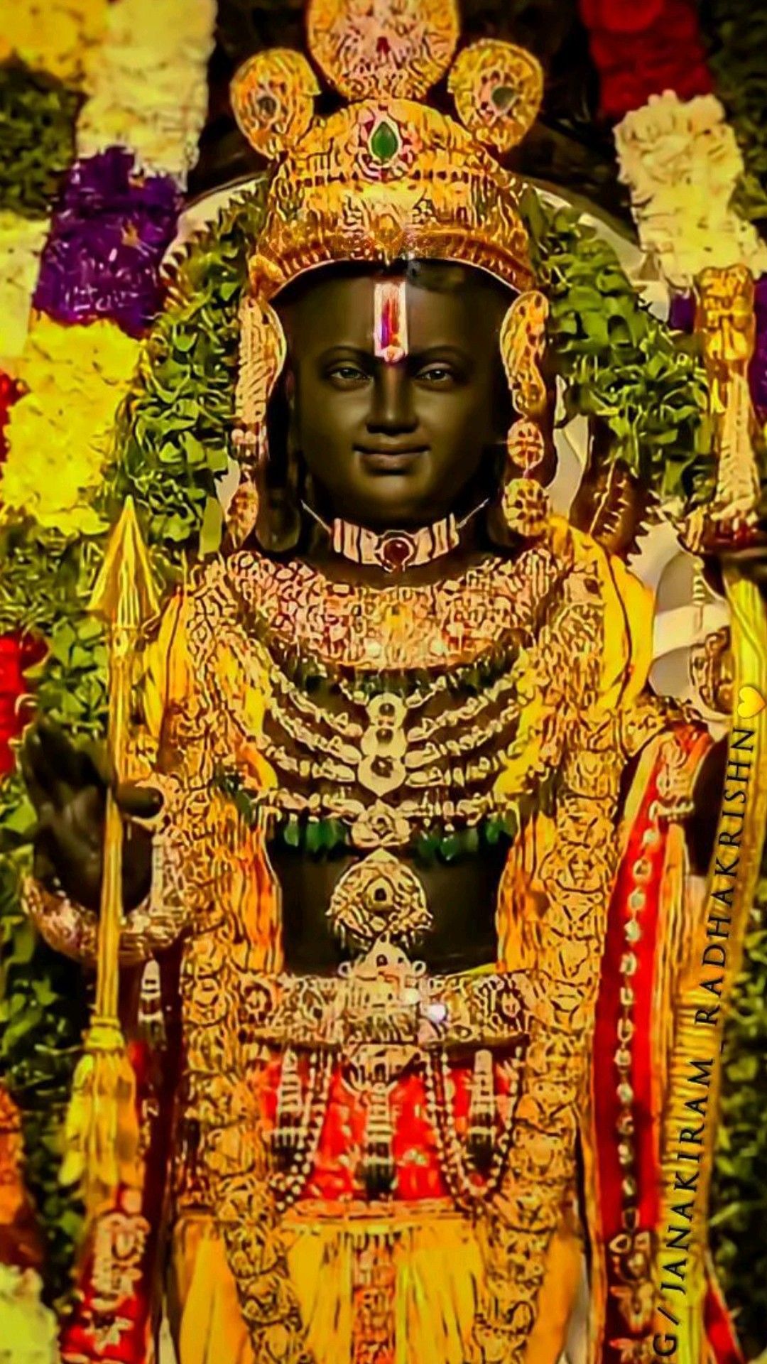 Lord Ram with bow and arrow