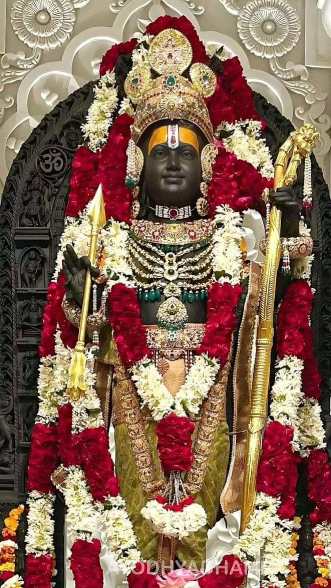 Lord Ram with bow and arrow portrait