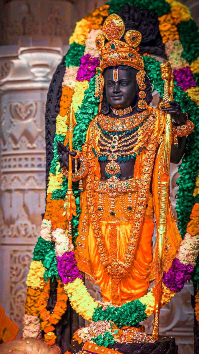 Lord Ram adorned in golden attire