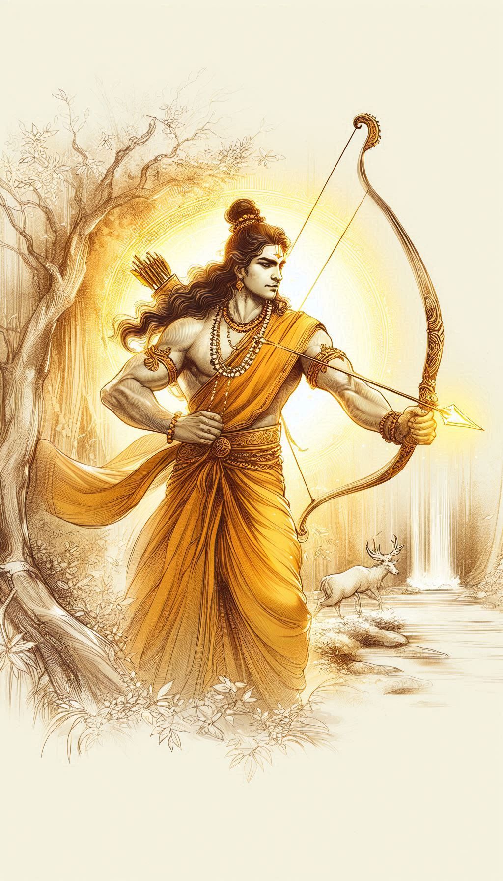 Lord Ram prepares for battle in forest