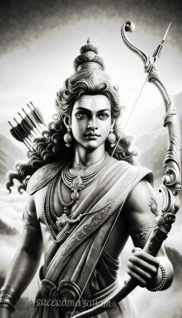 Lord Ram with bow and arrow