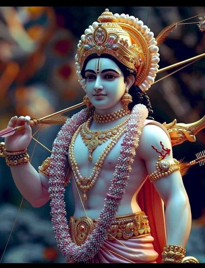 Lord Ram with bow and arrow