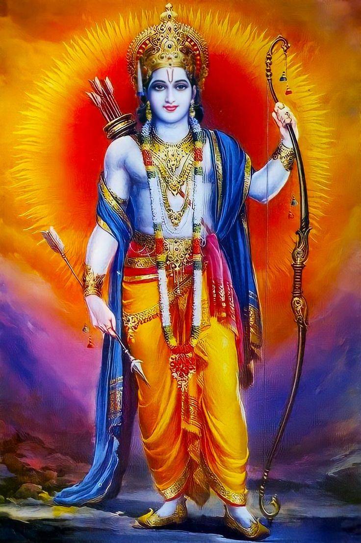 Lord Ram with bow and arrow