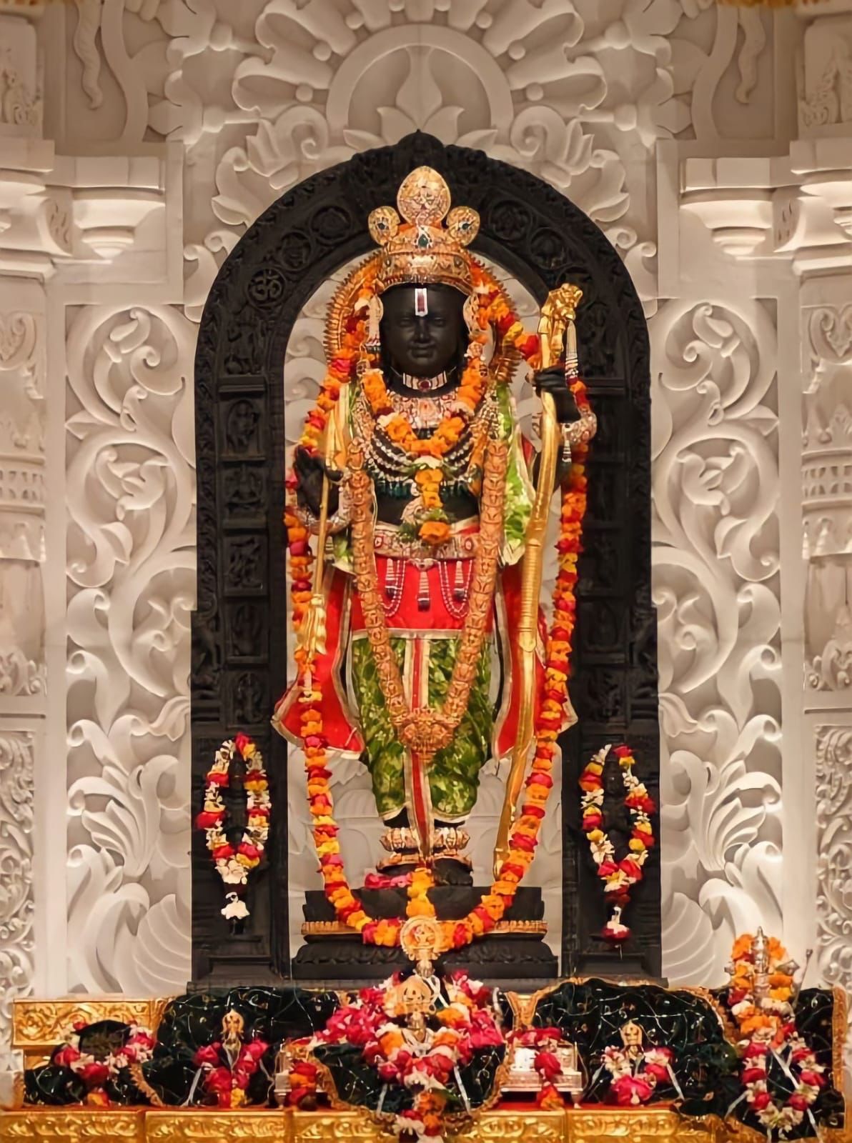 Lord Ram with bow and arrow deity