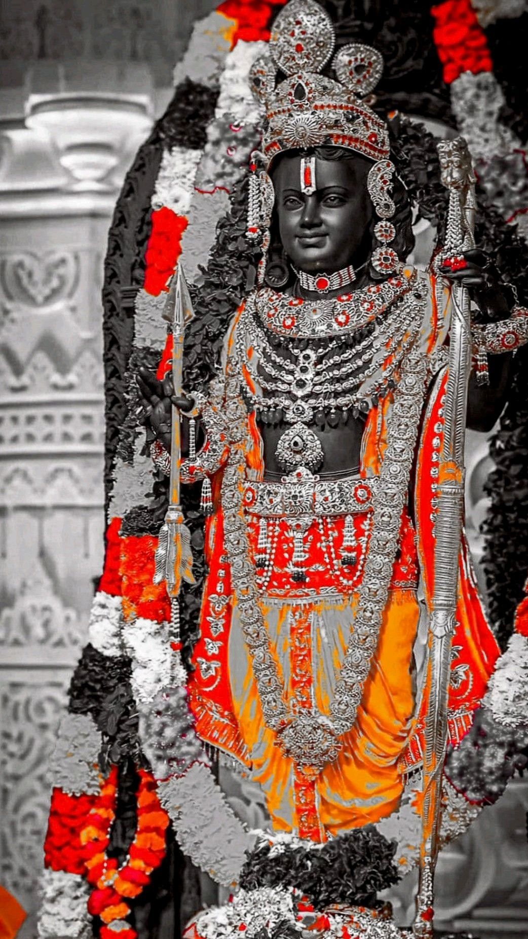 Lord Ram with bow and arrow