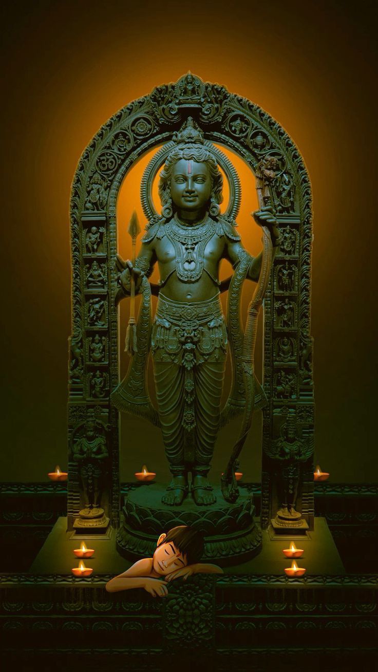 Lord Ram with Hanuman devotional image