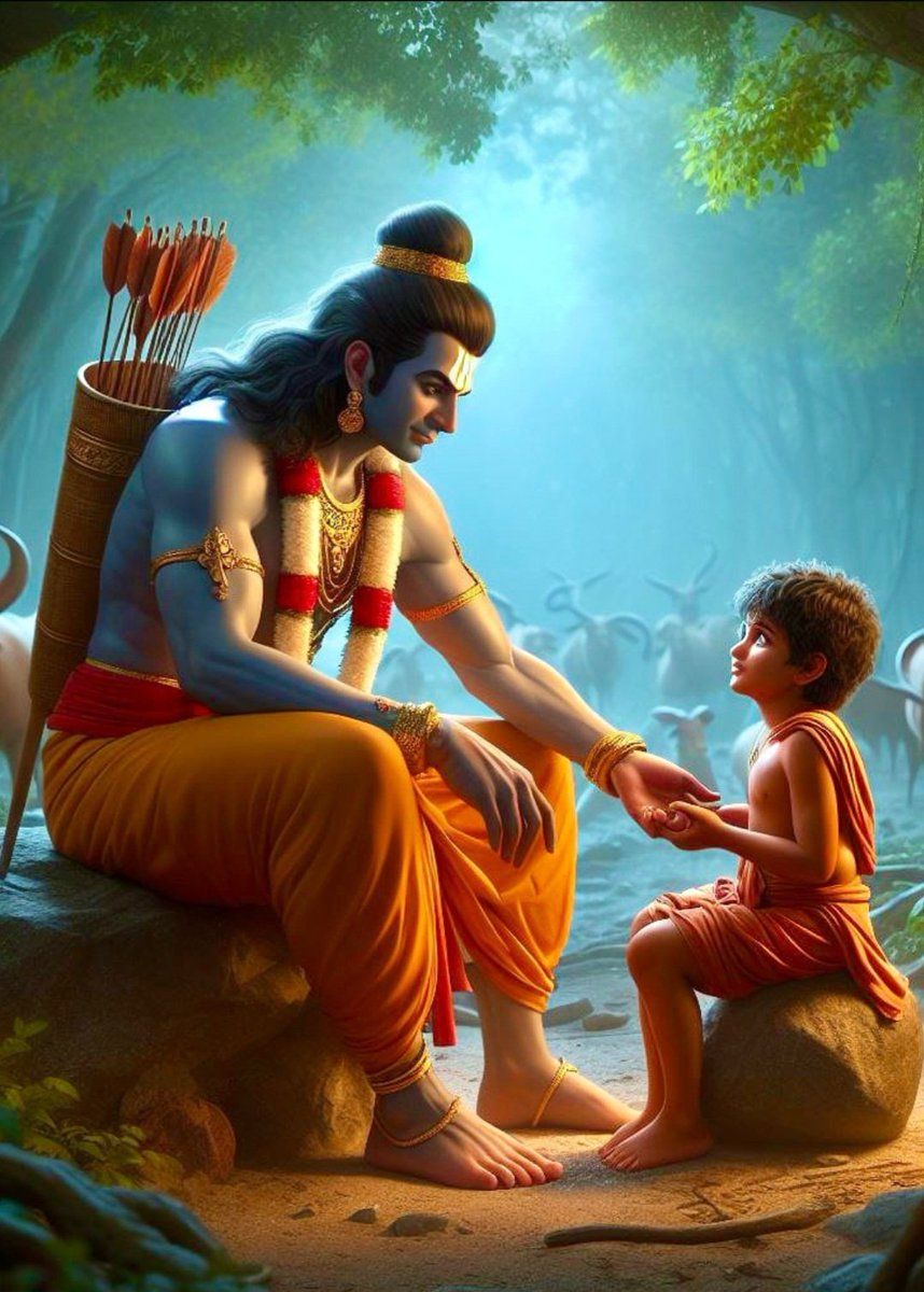 Lord Ram with a young devotee