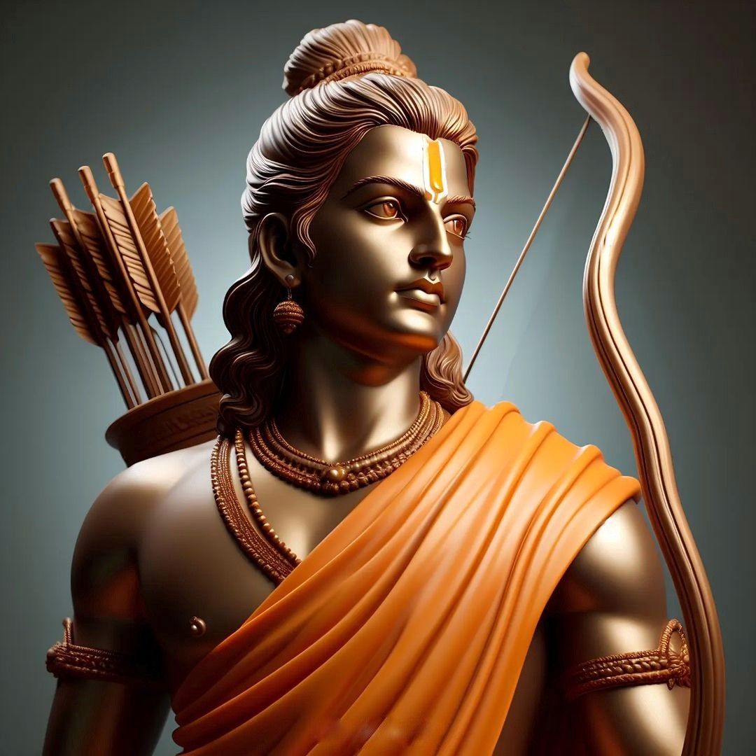 Lord Ram with bow and arrow