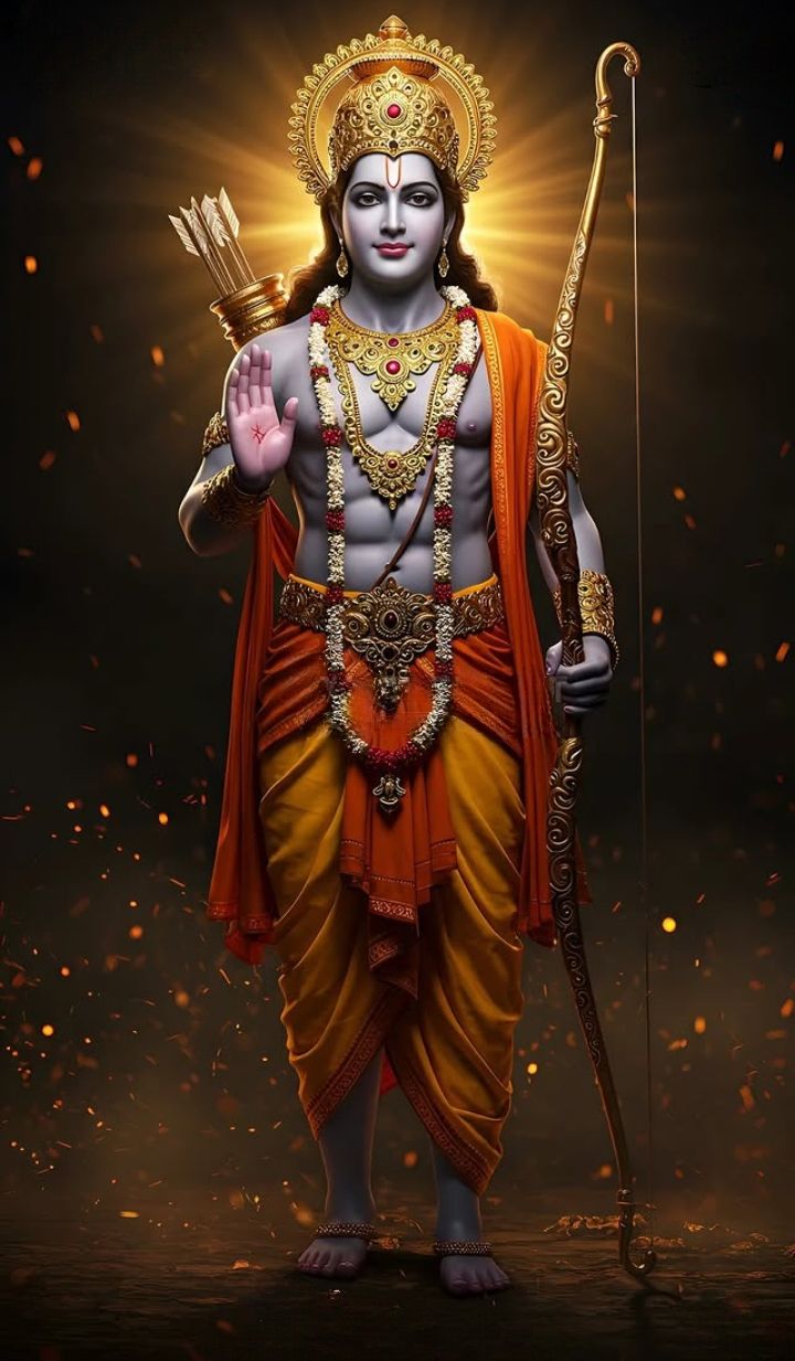 Lord Ram with bow and arrow