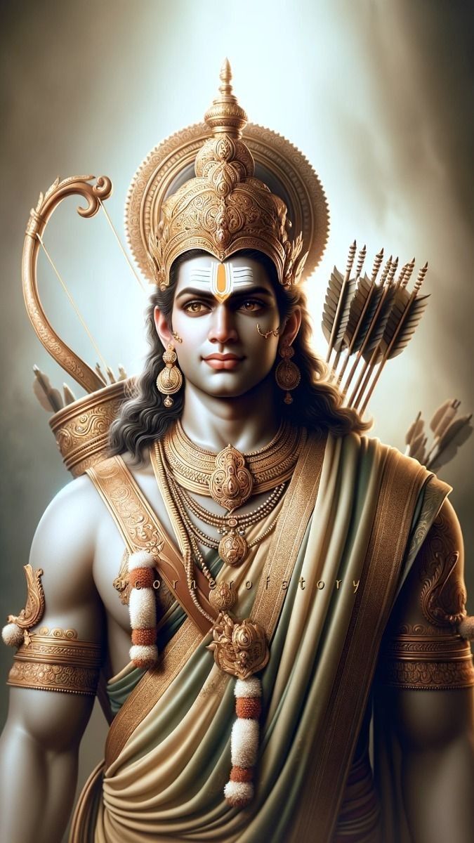 Lord Ram with bow and arrow