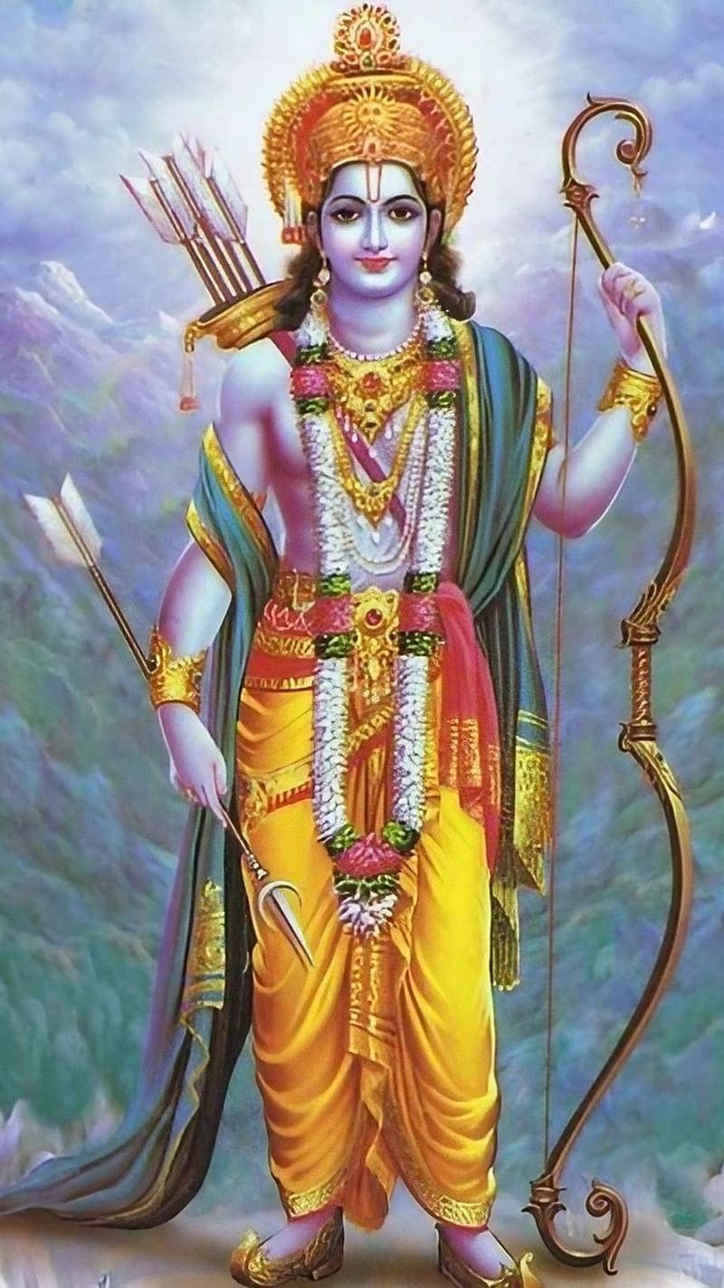 Lord Ram with bow and arrow