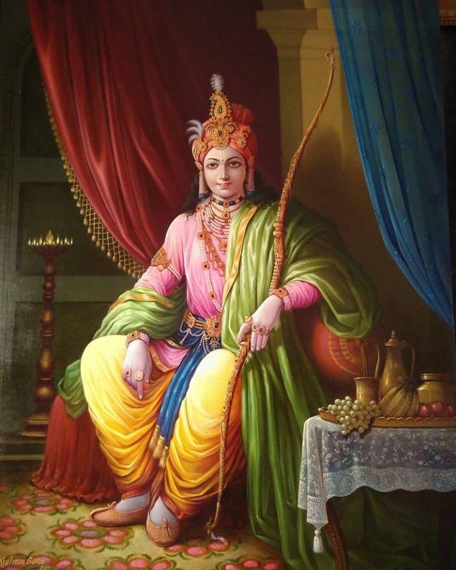 Lord Ram seated on a throne.