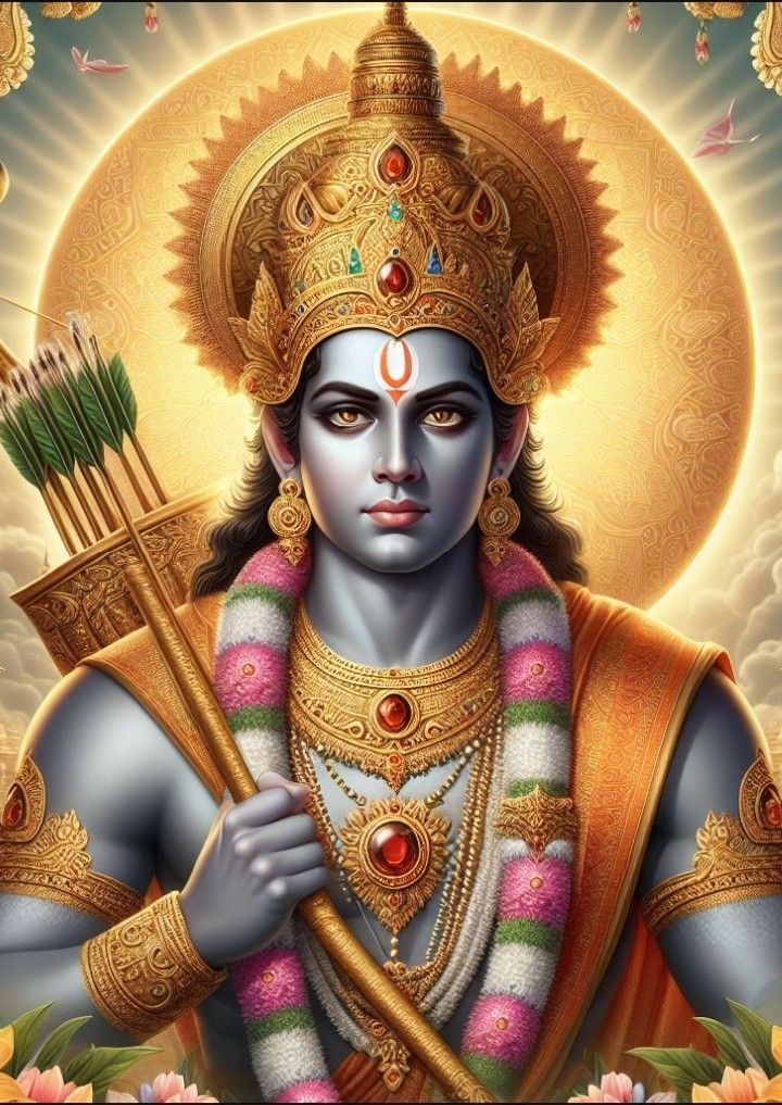 Lord Ram with bow and arrow
