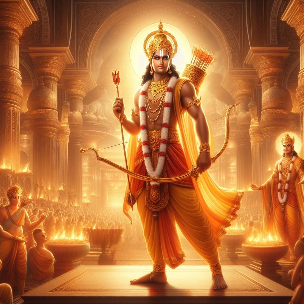 Lord Ram stands ready for coronation.