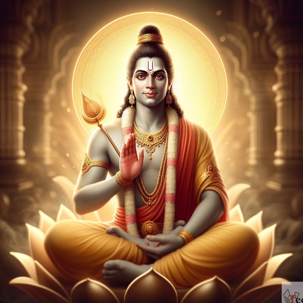 Lord Ram bestowing a blessing
