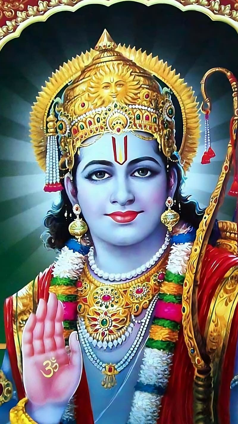 Lord Ram with a blessing gesture