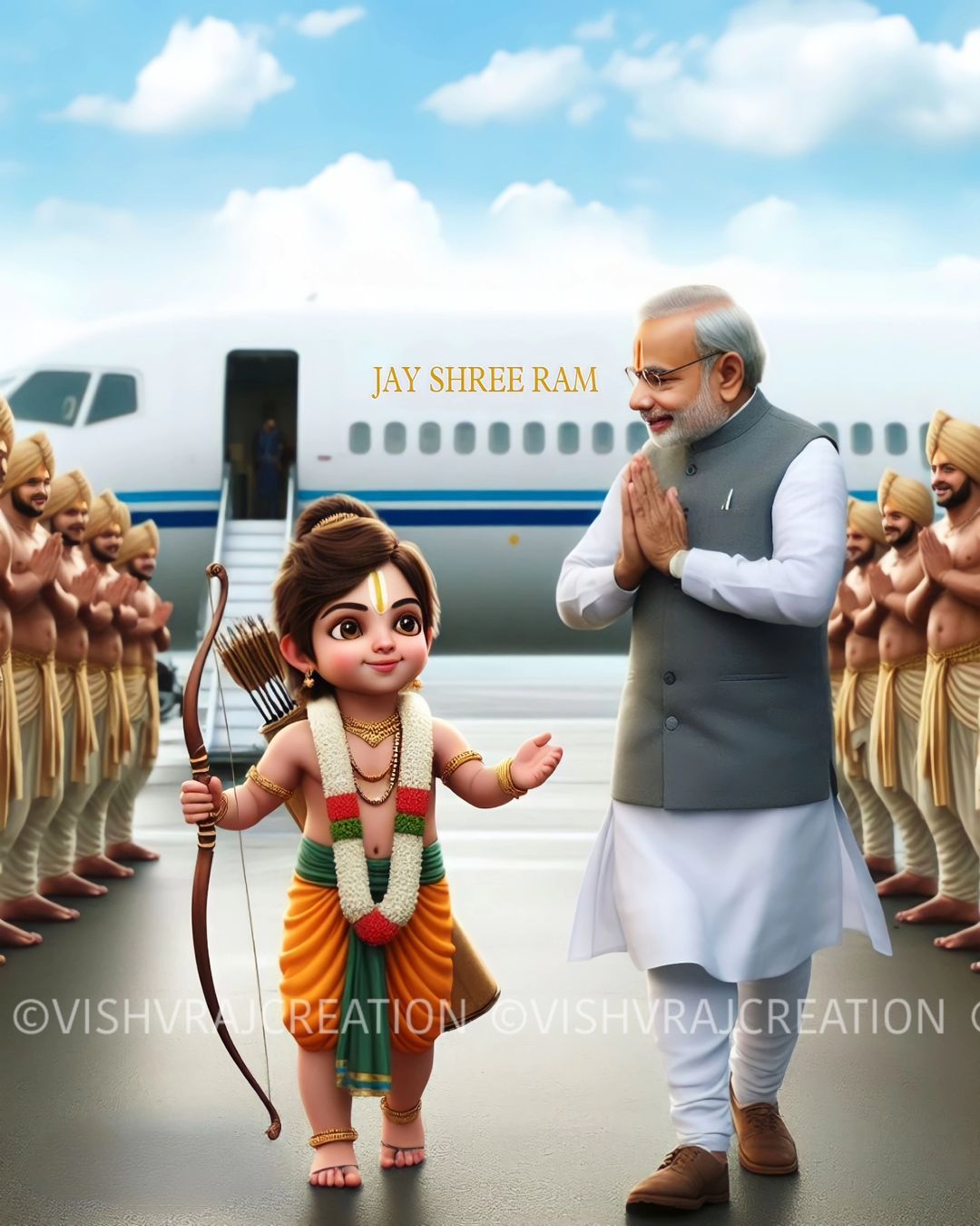 Young Ram greets a political figure