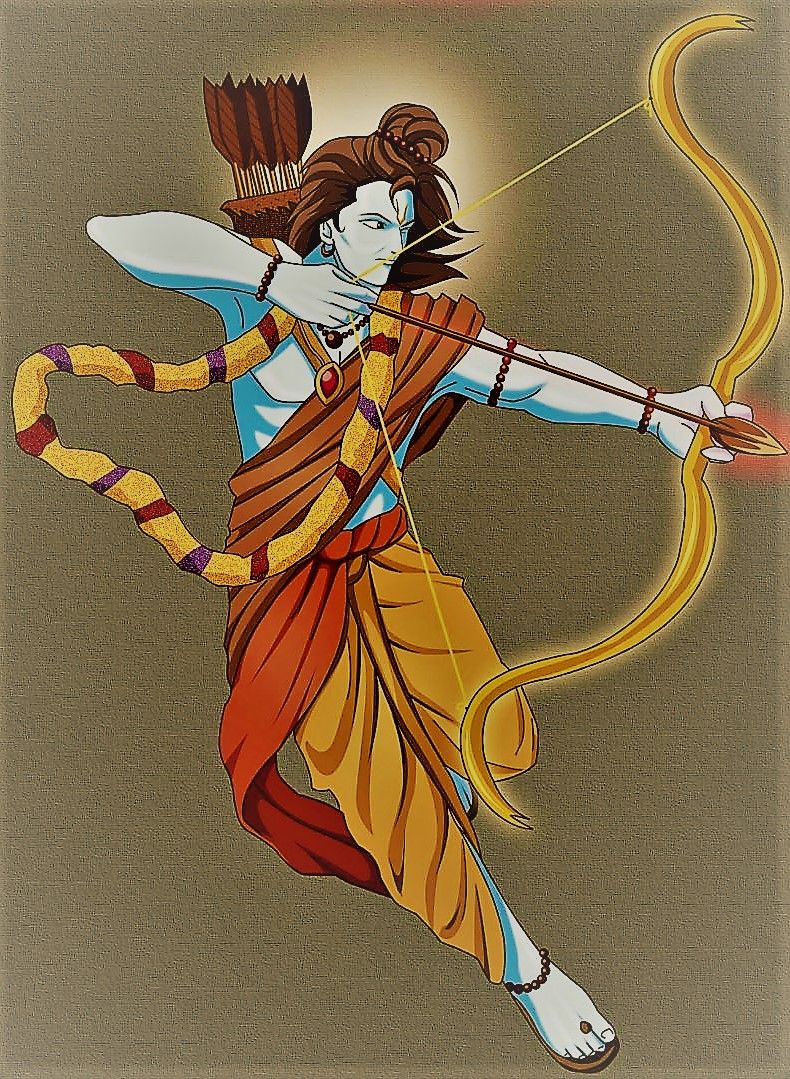 Lord Ram drawing his divine bow