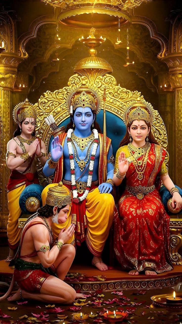 Lord Ram Sita Lakshman Hanuman divine family