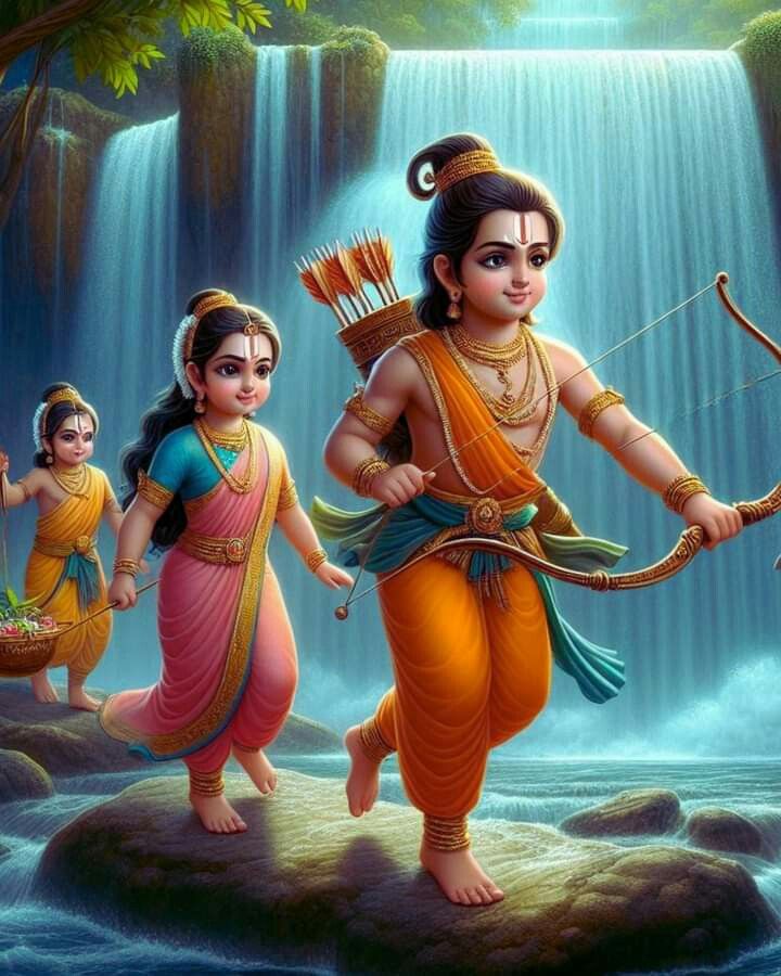 Lord Ram with Sita and Lakshman