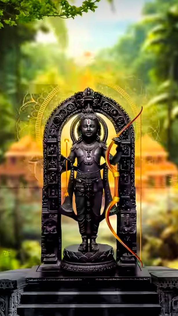 Lord Ram with bow and arrow