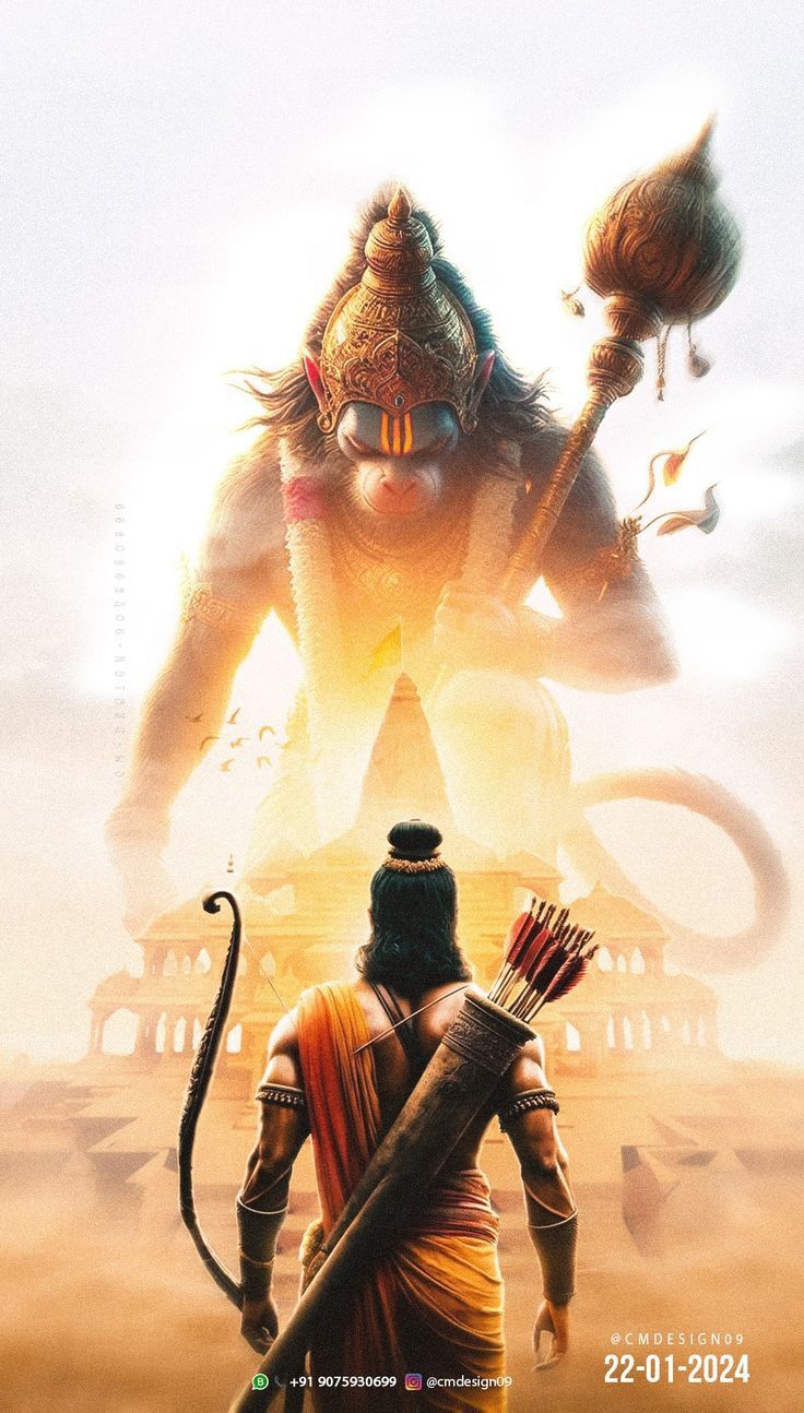 Ram and Hanuman prepare for battle