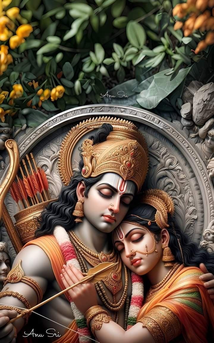 Lord Ram Sita Lakshman divine portrait