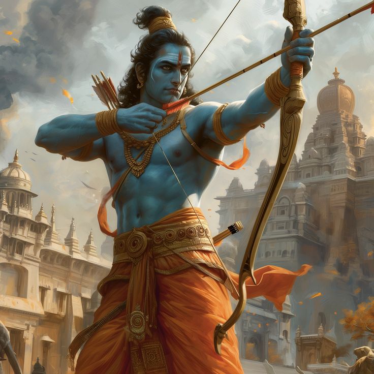 Ram drawing his bow, ready for battle