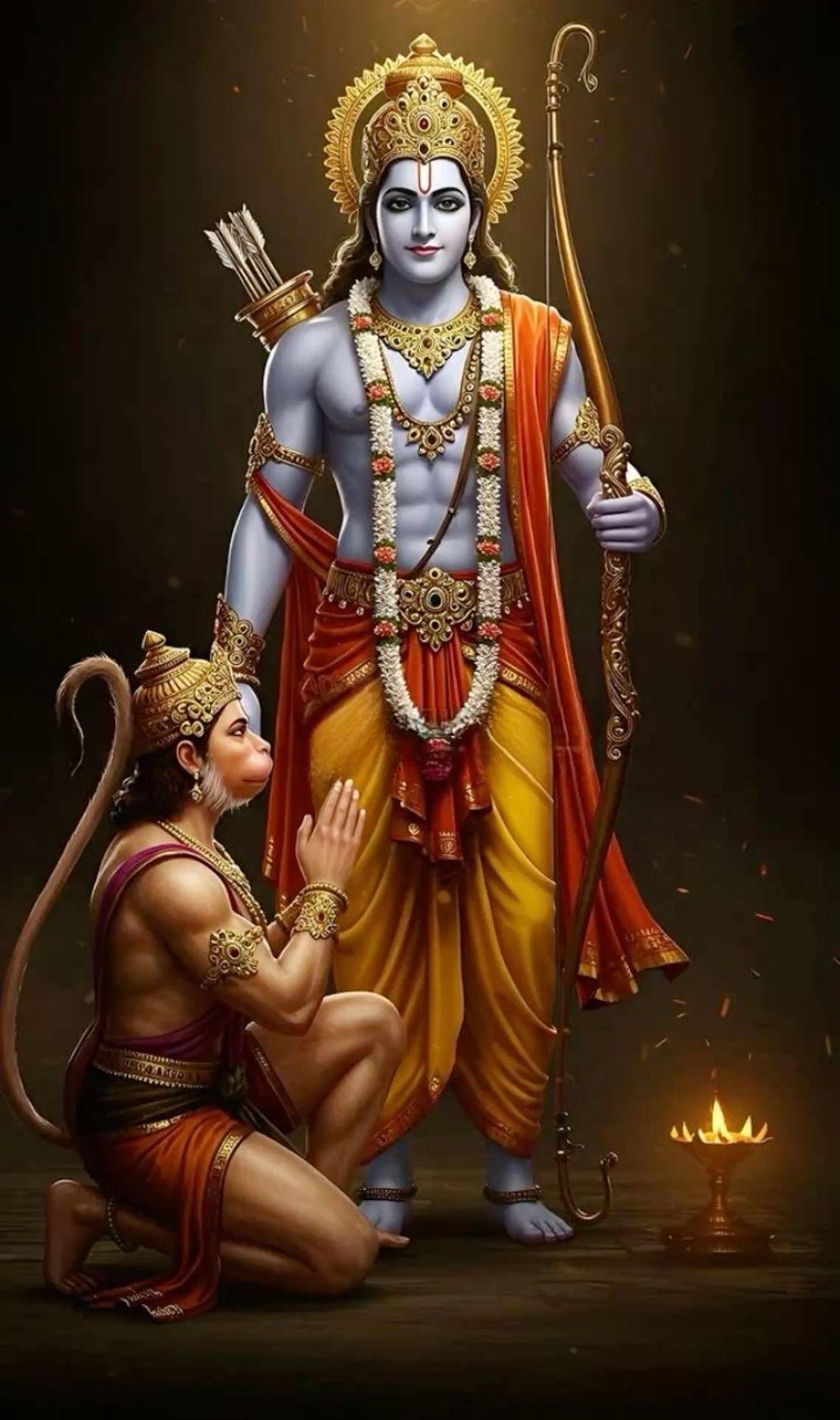 Lord Ram with Hanuman devotional image